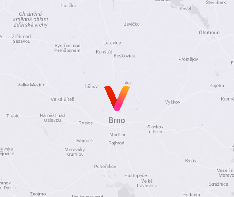 Mapa Brno